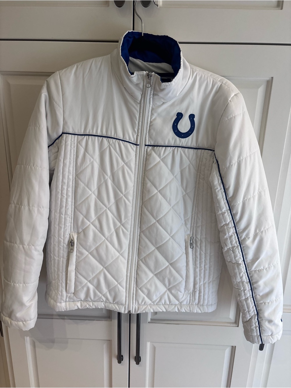 Vintage White Quilted Women’s Jacket  nfl team apparel Colts size small